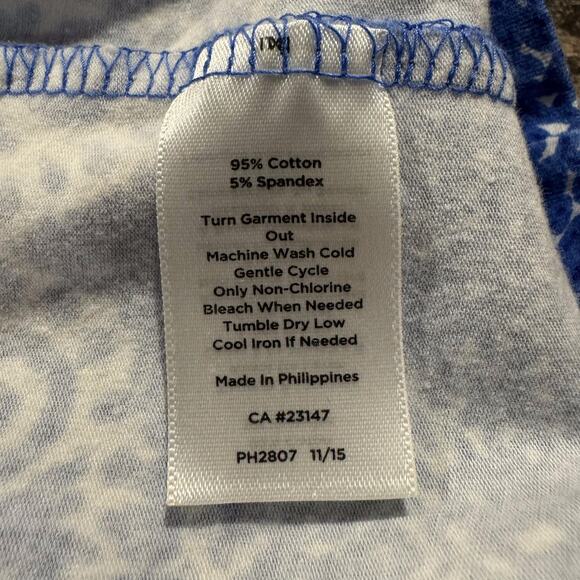 Talbots Womens Top Boho Coastal Grandma Cottage Feminine Boxy Blue 2X Petite - Picture 4 of 5